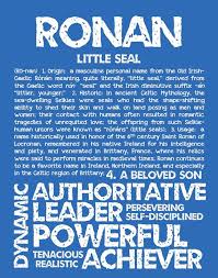 Ronan Personalized Name Print Typography Print By Ohbabynames Names With Meaning Names Baby Boy Names