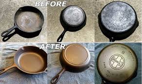 How To Diy Recondition Rusty Cast Iron Cookware Cast Iron Cleaning Seasoning Cast Iron Cast Iron