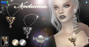 Voici Noctumia collier. Sims 4. Pour elle collier en 2 teintes. or , ou  argent. Pendentif magical snake. avec petit rubis . sur...