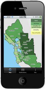 Ismog A Free Iphone App For Air Quality Oakland San Francisco Traveling By Yourself Transit Map