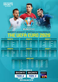 The first match will be held on 11 june 2021 with turkey vs italy at the stadio olimpico in rome. Schedule Uefa 2020
