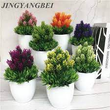 Artificial flowers and plants online. Online Shop Artificial Flower Potted Set Desktop Fake Plants Bonsai Plastic Vase Fake Flower Wedding Christm Fake Flowers Wedding Flower Pots Fake Plants Decor