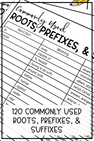 120 Root Words Prefixes And Suffixes Pdf List In 2020 Prefixes And Suffixes Root Words Prefixes