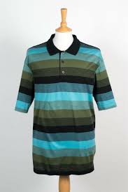 Details About Mens Izod Blue Black Striped Polo T Shirt Shirt Golf Casual Xl