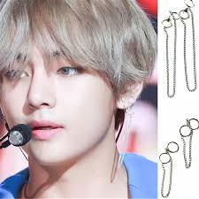 Kpop Dna Korean Simple Bangtan V Kim Tae Hyung Titanium Stainless Steel Tassel Earrings Jewelry Drop Earrings Aliexpress I almost pierced my ears that day so i could wear them, but it looked complicated and i didn't. kpop dna korean simple bangtan v kim tae hyung titanium stainless steel tassel earrings jewelry