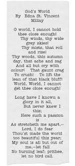 God S World By Edna St Vincent Millay Edna St Vincent Millay Be Yourself Quotes Words