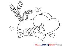 I am sorry i am sorry sorry i'm so sorry. Sorry Coloring Cards