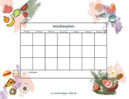Wir essen immer am abend gemeinsam, deswegen koche ich für den. Tolle Wochenplan Vorlage Essen Vordrucke Kostenlose Ausmalbilder