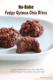 No Bake Fudgy Quinoa Chia Bites Eating By Elaine Recipes Healthy Baking Healthy Snacks