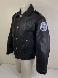 Vintage Chicago Police Leather Moto Jacket Cop Shop Men S 40 Medium Black Biker Vintage Clothing Men Leather Moto Jacket Man Shop