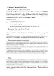 Planul de afaceri descrie trecutul, prezentul si planurile de viitor ale unei afaceri, in vederea solicitarii unei investitii, cautarii unui actionar sau vanzarii firmei. Referat Plan De Afaceri Cofetaria Choco Time 477789 Graduo