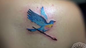 Art tattoo brush tattoo paint brushes creative tattoos tattoos and piercings paintbrush tattoo tattoos small tattoos sleeve tattoos. Bird Paint Brush Tattoo Time Lapse Youtube