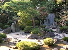 Kare Sansui A Typical Pattern Of The Japanese Garden Indicating Ocean And Islands With Stones Japanese Garden Japanese Garden Design Japanese Garden Plants