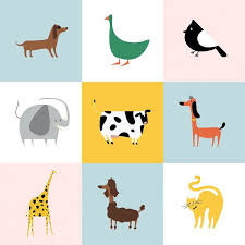 Collage Of Different Kinds Of Animals Free Image By Rawpixel Com Vector Free Free Vector Illustration Cute Animal Illustration
