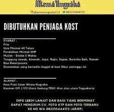 Mathius fakhiri, dilansir dari antara, selasa (29/6/2021). Penjaga Kost Jogja Atmago