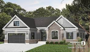 The building lot may be narrow or the driveway may be located on. 1 Story House Plans And Home Floor Plans With Attached Garage