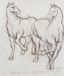 Saatchi Art Artist Kj Cook Drawing Study Of 2 Horses With Men Now Missing Art Animal Drawings Cartoon Drawings Creature Drawings