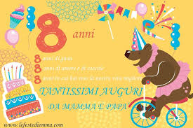 Buon Compleanno 8 Anni Buon Compleanno Auguri Di Buon Compleanno Inviti Di Compleanno
