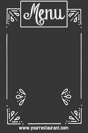 Let adobe spark be your menu design expert. Chalkboard Restaurant Menu With Border Template Postermywall