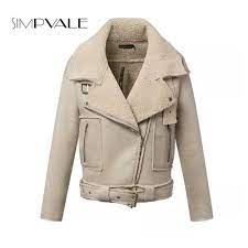 Suede Leather Jacket Women Short Lamb Wool 2016 New Winter Motorcycle Jacket Thick Lambs Wool Wa Womens Jackets Casual Leather Jackets Women Suede Jacket Women