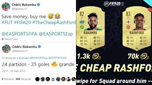 Cédric bakambu fifa 21 career mode рейтинги игрока. Bueno Bonito Y Barato Bakambu Se Comparo Con Rashford En Fifa 20