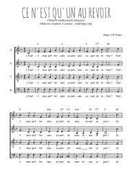 Ce n'est qu'un au revoir. Ce N Est Qu Un Au Revoir 14 Partitions Gratuites