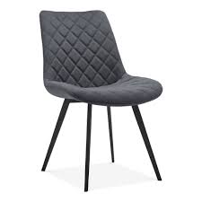 14 tage bedenkzeit & 2j garantie auf alles, jetzt einkaufen! Grey Velvet Costa Dining Chair Upholstered Dining Chairs