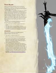 Void Blade D D Dungeons And Dragons Dungeons And Dragons Homebrew Dnd Classes