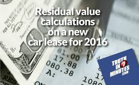 Residual Value Calculations On A New Car Lease For 2016
