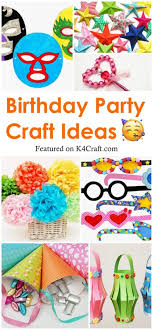Lets ger=t creative with four. Birthday Party Craft Ideas K4 Craft