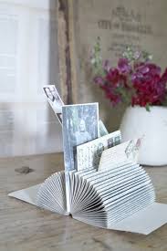 Turn A Book Into A Picture Card Holder Old Book Crafts Book Page Crafts Paper Crafts