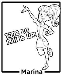 Download printable zig catching marina coloring page. Marina From Fresh Beat Band Of Spies Coloring Pages Kid Coloring Page Nick Jr Coloring Pages Valentines Day Coloring Page