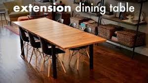 Alignment pins keep the leaf level with the top. Reclaimed Oak Extension Dining Table How To Build Woodworking Welding Youtube