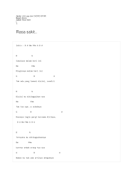 Gunakan fitur transpose tanda panah di atas , berikut jika kita pakai capo di fret 6. Lirik N Chord Gitar Lagu Pdf