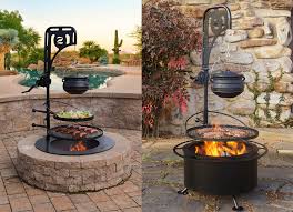 Ultimate Campfire Grill Turns Your Fire Pit Into A Tiered Cooking Machine Breeo Fire Pit Cooker With Winch Br In 2020 Fire Pit Cooking Campfire Grill Fire Pit Patio