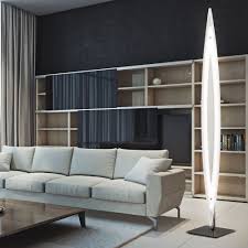 Design Led Stehlampe Mit Touchdimmer Aus Nickel Matt Etc Shop