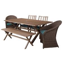 Metal patio dining table set. Threshold Holden 6 Piece Metal Wicker Rectangular Patio Dining Furniture Set Patio Dining Furniture Target Outdoor Furniture Outdoor Dining Furniture