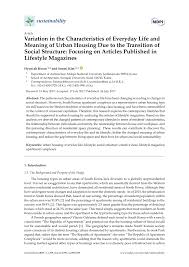 Whether you're looking for the finest superfood or you're curious about the benefits of that starfruit you just picked up at the market, facty has the details. Pdf Variation In The Characteristics Of Everyday Life And Meaning Of Urban Housing Due To The Transition Of Social Structure Focusing On Articles Published In Lifestyle Magazines