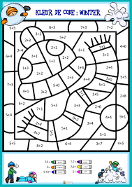 Naast het spel tafels oefenen hebben we nog veel meer. Kleur Op Code Winterpret Winterkleding Sommen Tm 10 1 Jufbijtje Nl
