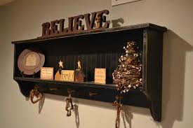 Black Country Primitive Decor Wall Shelf Cupboard 48 Long Primitive Decorating Country Primitive Decorating Primitive Dining Rooms