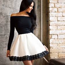 10 99 Women S Off Shoulder Party Mini Skater Dress Color Block Lace Off Shoulder Fall Black Wine Blue Colorful Dresses Mini Cocktail Dress Mini Dress Fashion