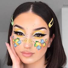 Viviana On Instagram Lemon Soda Fruit Series Look 1 Follow Make Up By Vi For More Posts Like This Creative Eye Makeup Colorful Makeup Crazy Makeup