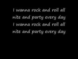 I want to rock and roll all night: Kiss I Wanna Rock N Roll All Night Lyrics Youtube