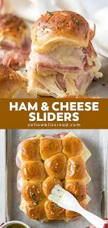 Ham And Cheese Sliders With Garlic Butter Yellowblissroad Com Recipe Food Recipes Slider Recipes
