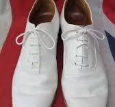 British Royal Navy White Leather Parade / Dress Shoes Mens ...