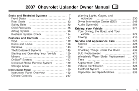0 ratings0% found this document useful (0 votes). Chevrolet Uplander 2007 Owner S Manual Pdf Download Manualslib