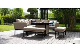 Better homes & gardens porter outdoor patio padded wicker chairs, set of 2. Pulse Square Corner Dining Set With Fire Pit Table