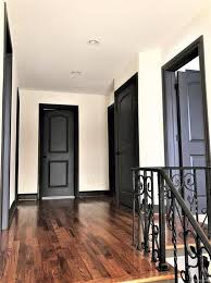 Black Doors Stairs Design Interior House Colors Interior Door Colors
