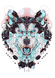 Electro Animals Colorful Circuit Like Illustrations Of Wild Animals Animal Illustration Geometric Animals Digital Illustration