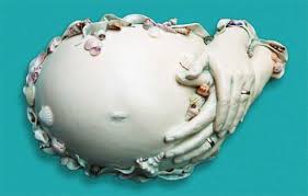 Just Belly And Hands Belly Casting Pregnant Belly Cast Belly Art